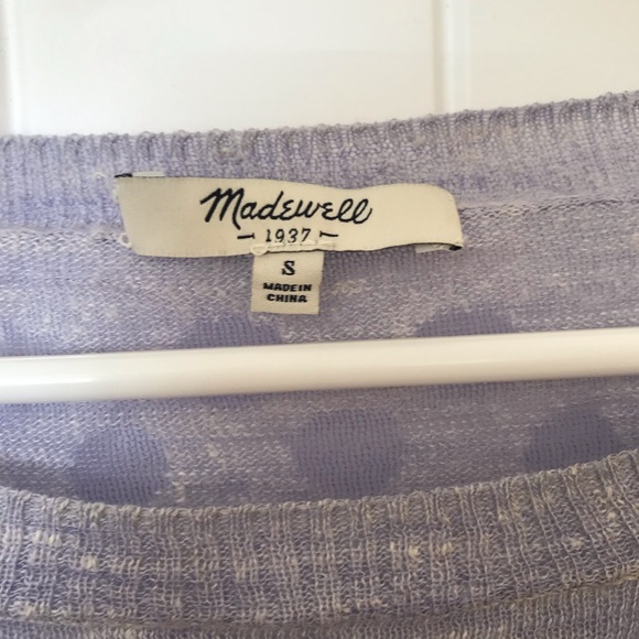 Madewell lavender polka dot sweater- sheer - Picture 3 of 3